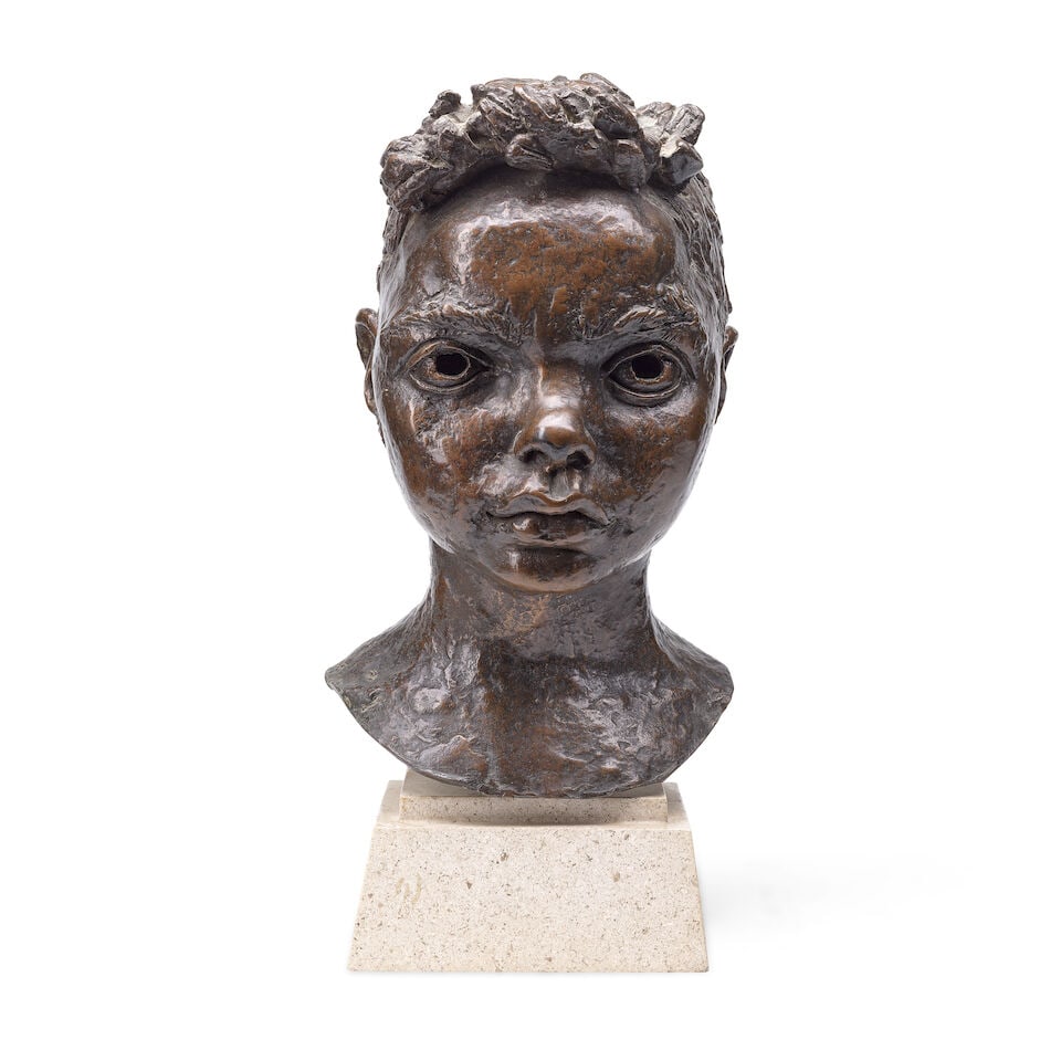 Sir Jacob Epstein (British, 1880-1959) Anthony 32cm (12 5/8in) high excluding base; 40cm (15 3/4... - 2