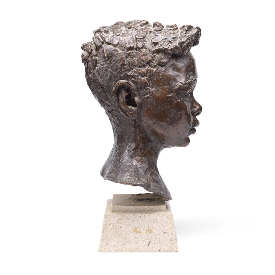 Sir Jacob Epstein (British, 1880-1959) Anthony 32cm (12 5/8in) high excluding base; 40cm (15 3/4... - 3