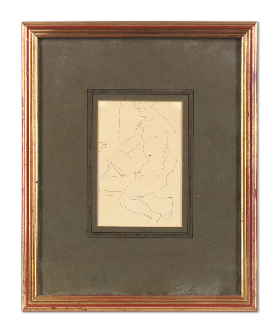 Duncan Grant (British, 1885-1978) A Pair of Seated Male Nudes each 13.5 x 9cm (5 5/16 x 3 9/16in... - 5