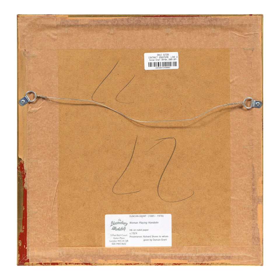 Duncan Grant (British, 1885-1978) Woman Playing Mandolin (Executed circa 1924) - 3