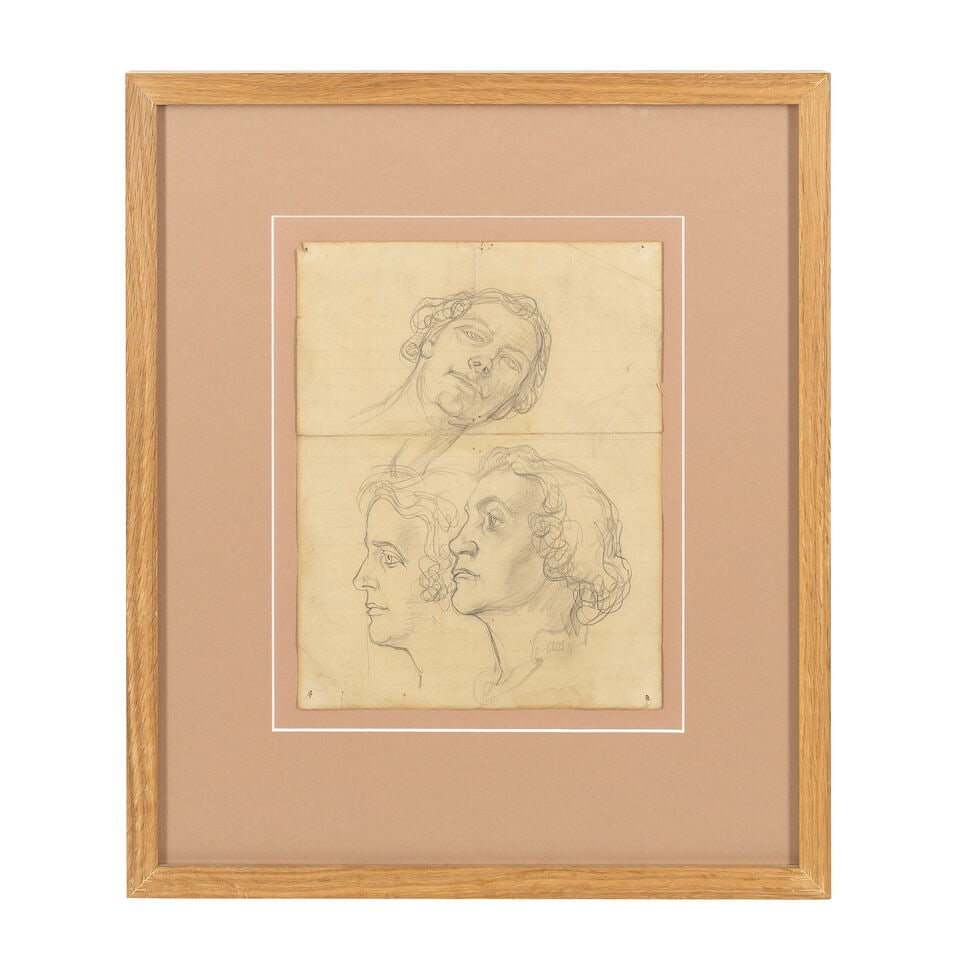 Austin Osman Spare (British, 1886-1956) Three Blakean Head Studies (Executed circa the 1950's) - 2