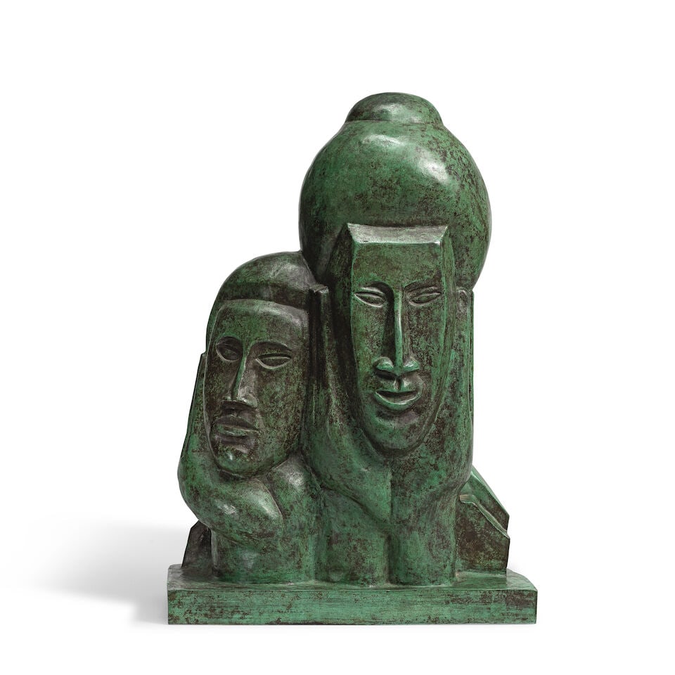 Frank Dobson R.A. (British, 1886-1963) Two Heads 52cm (20 1/2in) high (Conceived circa 1921) (1 of 6)