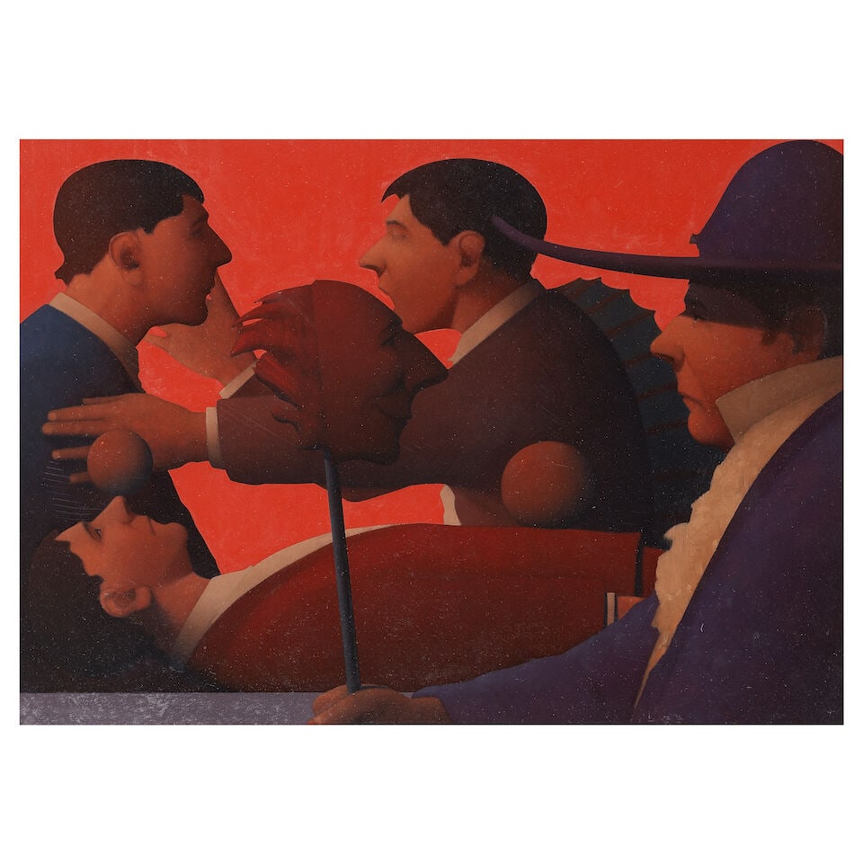 John Boyd (British, born 1957) The Denial of Gravity: John Boyd (British, born 1957) The Denial of Gravity signed and numbered 'JOHN BOYD/O/21' (lower left); further signed, titled, dated and numbered 'THE DENIAL OF GRAVITY/JOHN BOYD/91/0/21' (on