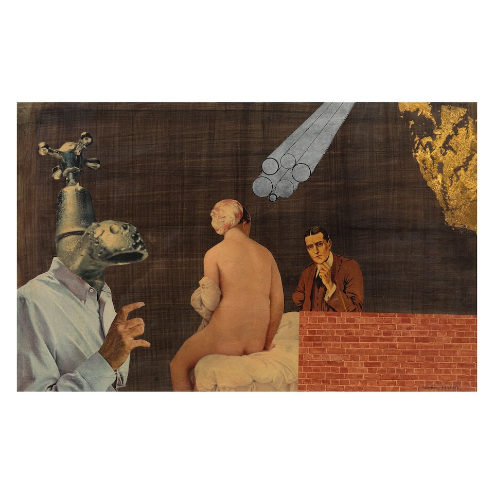 Conroy Maddox (British, 1912-2005) The Last Late Flowering of Extreme Romanticism: Conroy Maddox (British, 1912-2005) The Last Late Flowering of Extreme Romanticism signed 'Conroy Maddox.' (lower right); further signed, titled, dated and dedicated 'The last late flowering of