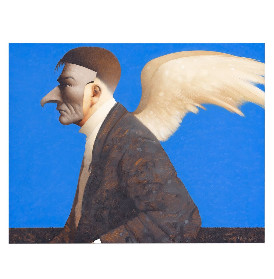 John Boyd (British, born 1957) As Ornithology Is (Painted in 1998): John Boyd (British, born 1957) As Ornithology Is signed 'John Boyd' (lower right); further signed and titled 'AS ORNITHOLOGY IS/JOHN BOYD' (to backboard) oil on panel 35.5 x 45.5cm (14 x 17