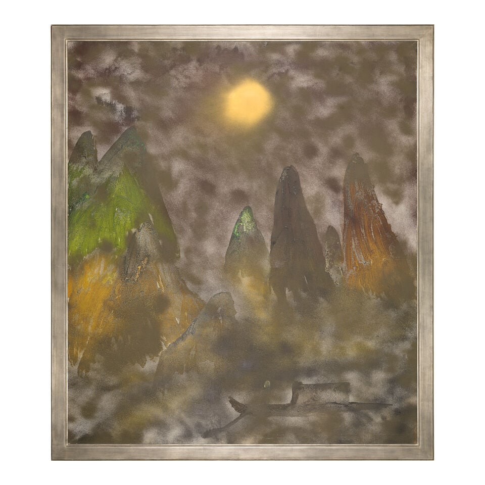 Sir Sidney Nolan C.B.E., O.M., R.A. (Australian, 1917-1992) Chinese Mountain Landscape with Boat... - 2