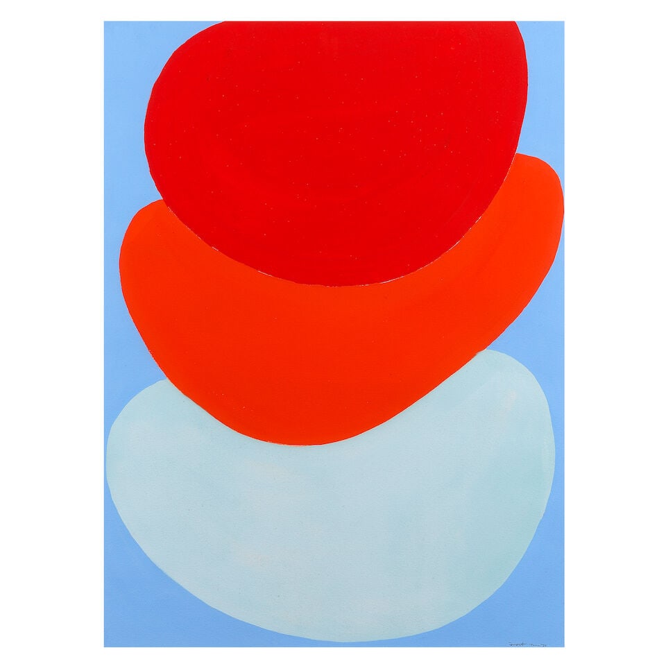 Sir Terry Frost R.A. (British, 1915-2003) Untitled: Sir Terry Frost R.A. (British, 1915-2003) Untitled signed and dated 'Frost June 70' (lower right); further signed and dated 'Frost June 70' (on sheet verso) gouache on paper 72.5 x 53.5cm (28 9/16 x