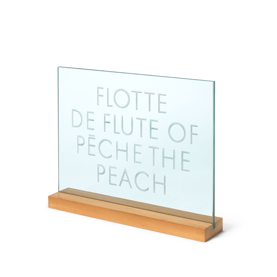 Ian Hamilton Finlay (British, 1925-2006) Flotte de Flute of Péche the Peach 40cm (15 3/4in)... - 2