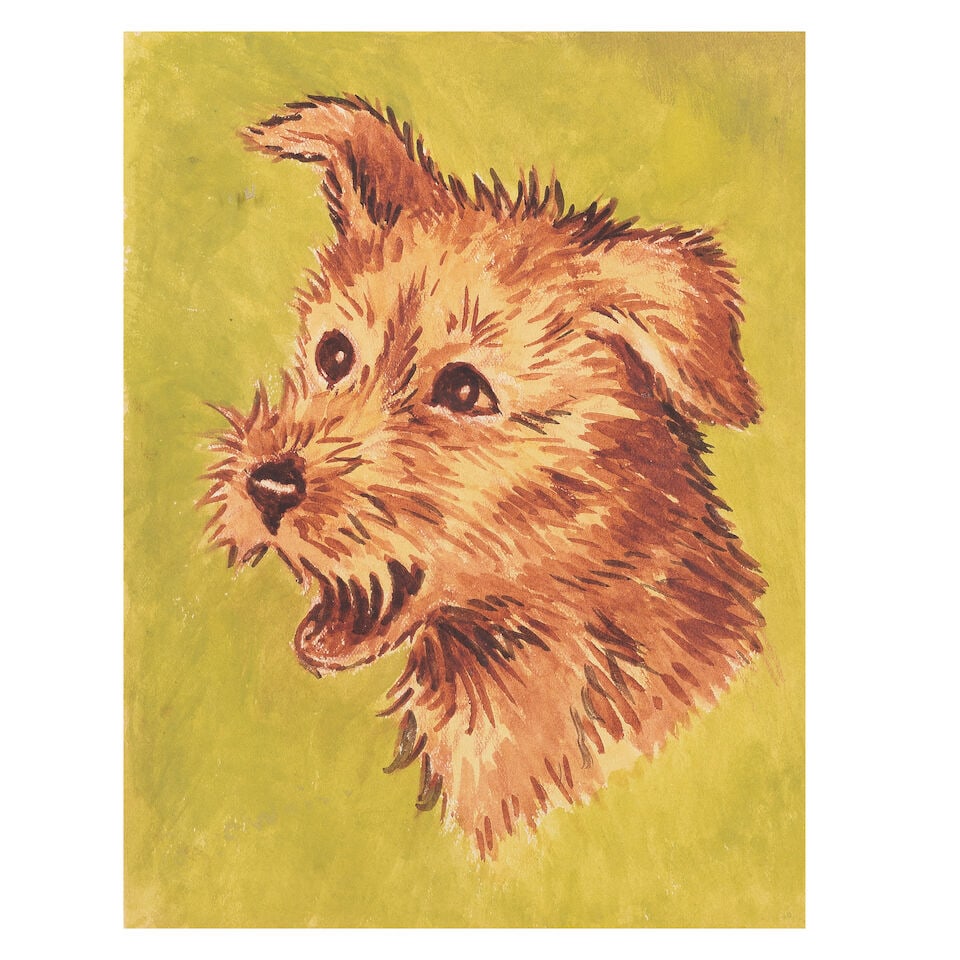 Louis William Wain (British, 1860-1939) A Dog's Head (1 of 3)