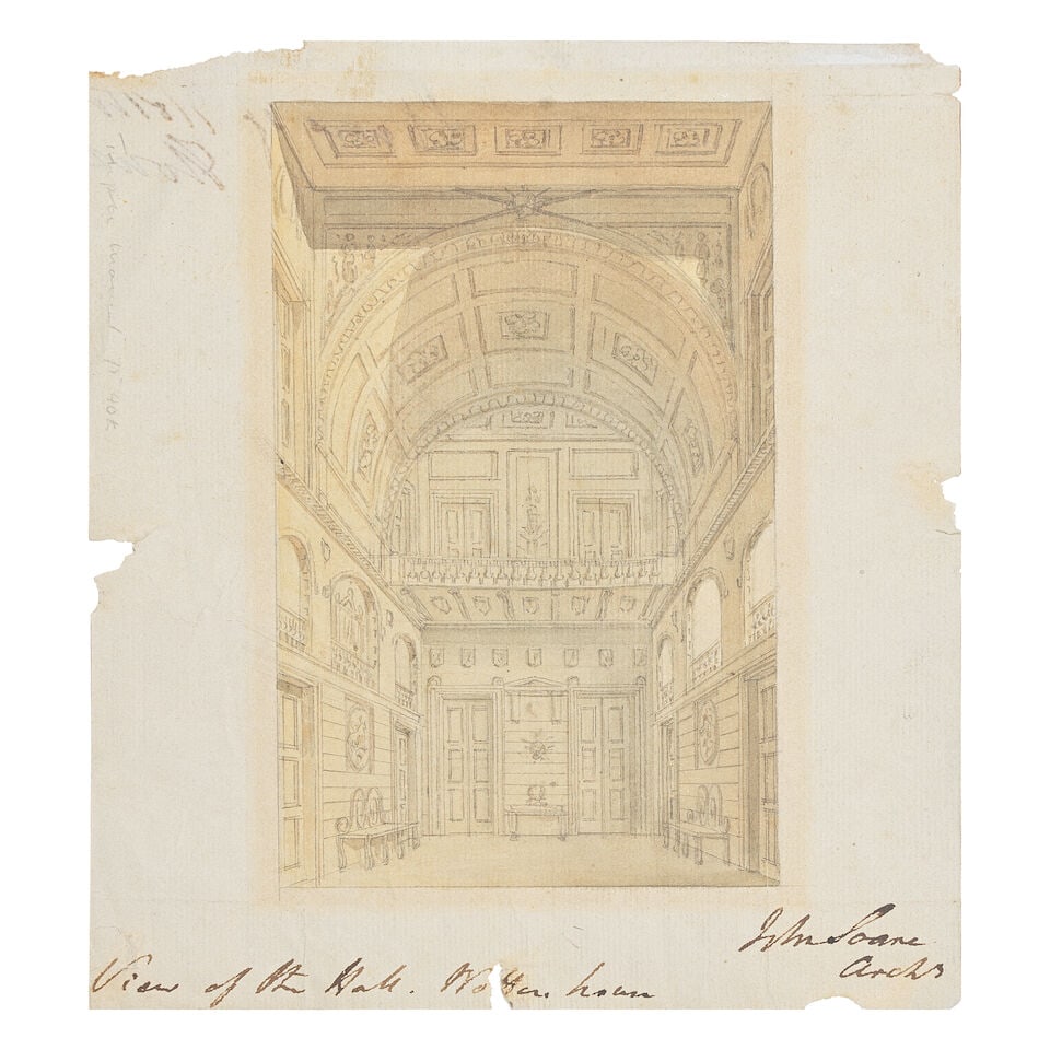 ARCHITECTURE - JOHN SOANE View of the Proposed Hall at Wotton House, [1820] (1 of 1)