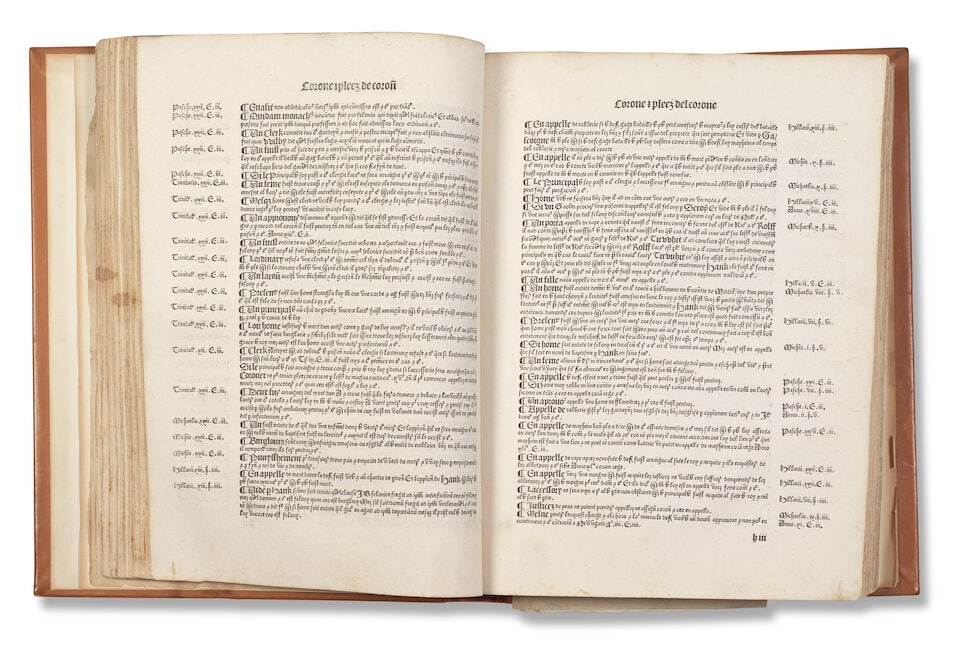 STATHAM (NICHOLAS) Abridgment of cases, FIRST EDITION, [Rouen], Guillaume Le Talleur, for Richar... - 3