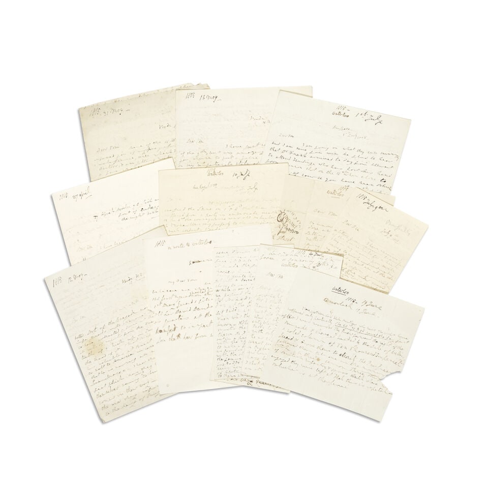 MILITARY - WATERLOO Series of eleven letters from Lt. Col. Charles Wood, 10th Hussars, to his br... (1 of 1)