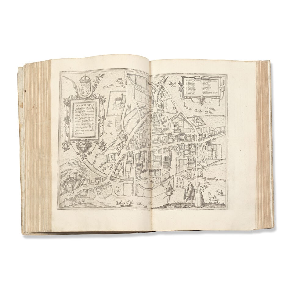 BRAUN (GEORG) AND FRANZ HOGENBERG Civitates orbis terrarum, vol. 1-5 in 3 (without volume 6), Co... (1 of 6)