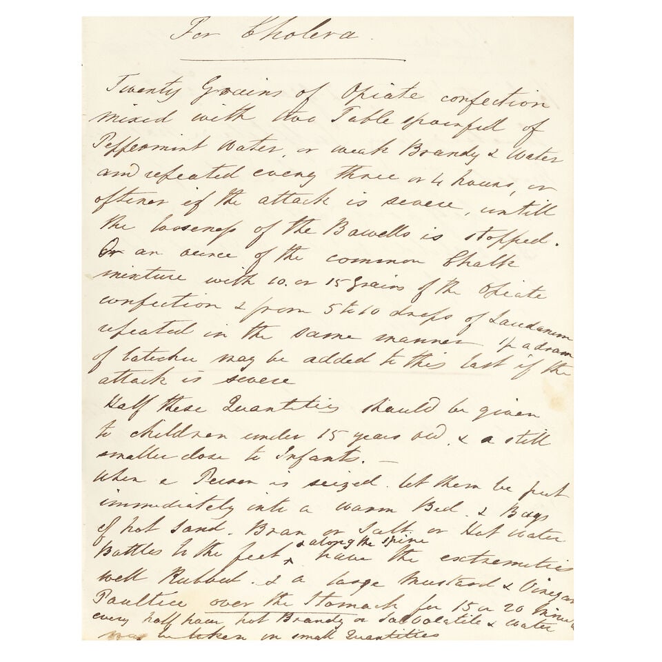 COOKERY AND MEDICINAL Three nineteenth-century manuscript receipt books (3) (1 of 2)