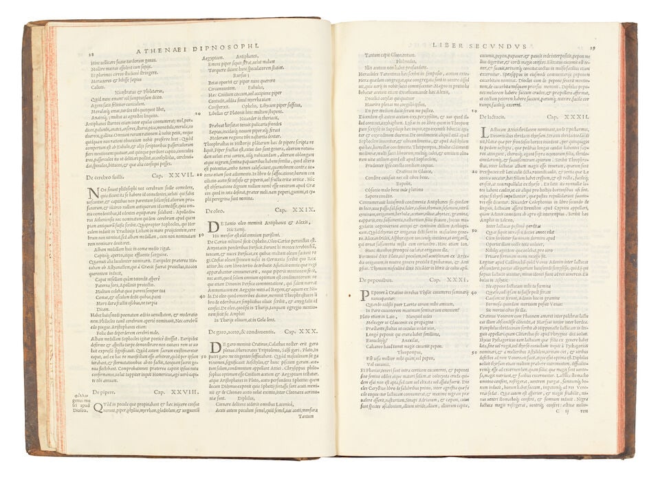 COOKERY ATHENAEUS OF NAUCRATIS. Dipnosophistarum sive Coenae sapientium libri XV. Translated by ... - 2