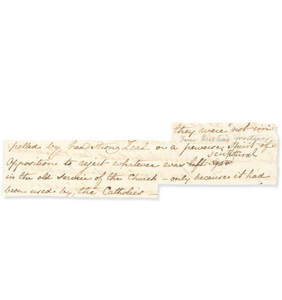 AUSTEN (JANE) Autograph fragment of a sermon, [c.1814] - 2