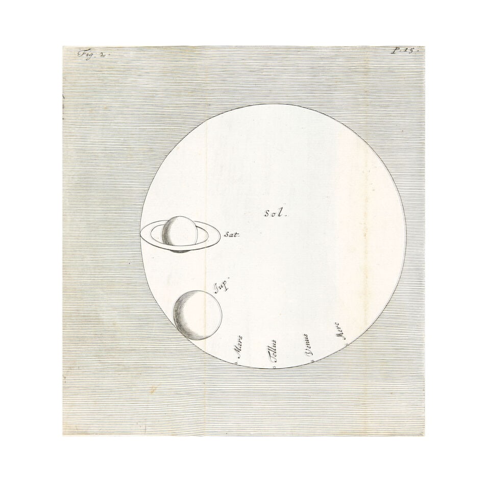 HUYGENS (CHRISTIAN) The Celestial Worlds Discover'd: or, Conjectures Concerning the Inhabitants,... (1 of 6)