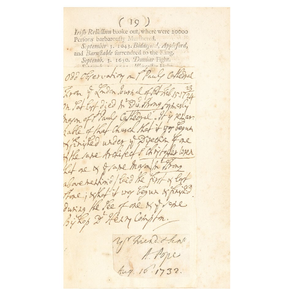 AUBREY (JOHN) Miscellanies, upon the following subjects.... printed for A. Bettesworth, and J. B... (1 of 4)