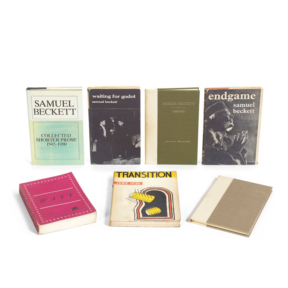 BECKETT (SAMUEL) Lessness,1970; Lost Ones, 1972, signed ltd to 100 copies; and 18 others Beckett...: BECKETT (SAMUEL) Lessness, ONE OF 100 COPIES SIGNED BY THE AUTHOR, this copy '17', [1970]; The Lost Ones, ONE OF 100 SIGNED COPIES, this copy '56', [1972], publisher's vellum-backed cloth,