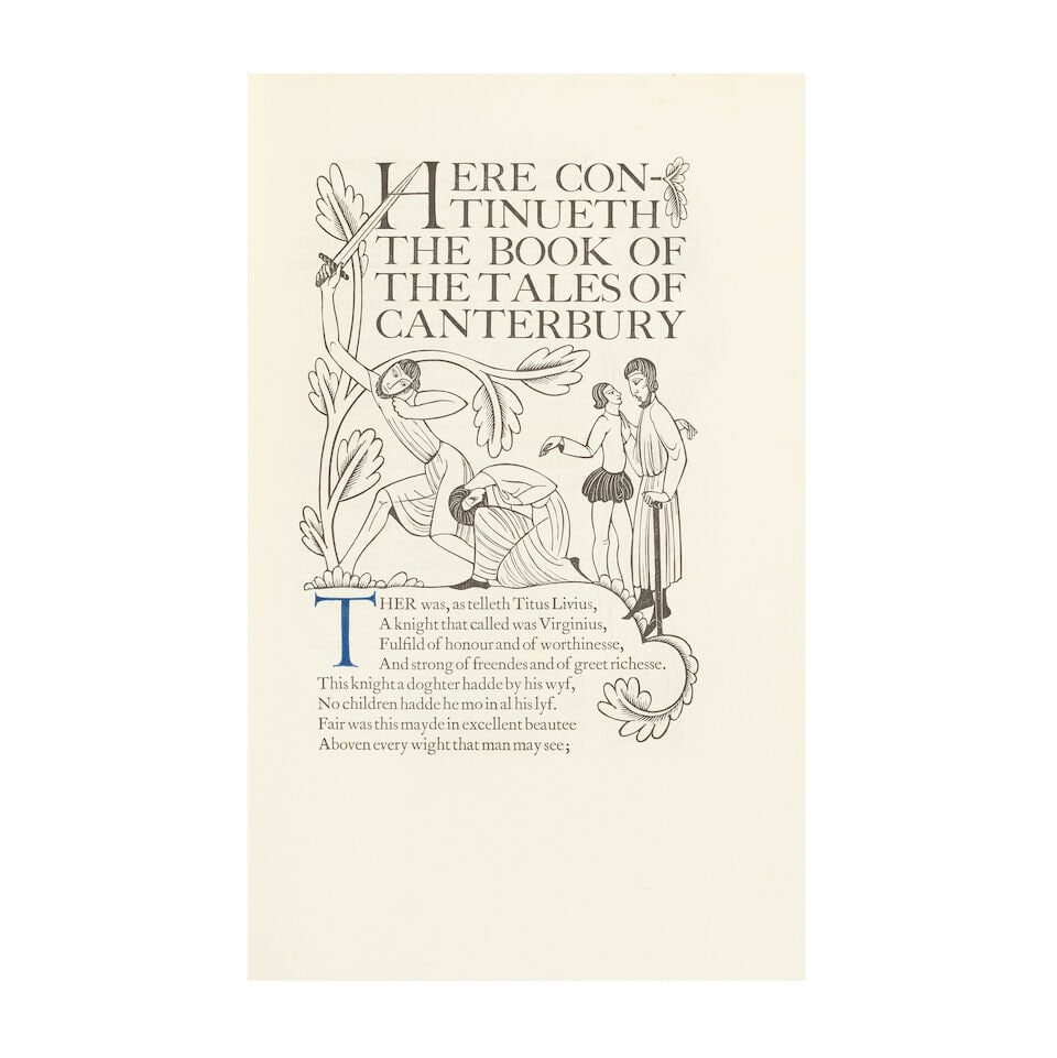 GOLDEN COCKEREL PRESS - ERIC GILL CHAUCER (GEOFFREY) The Canterbury Tales, 4 vol., NUMBER 267 OF... - 2