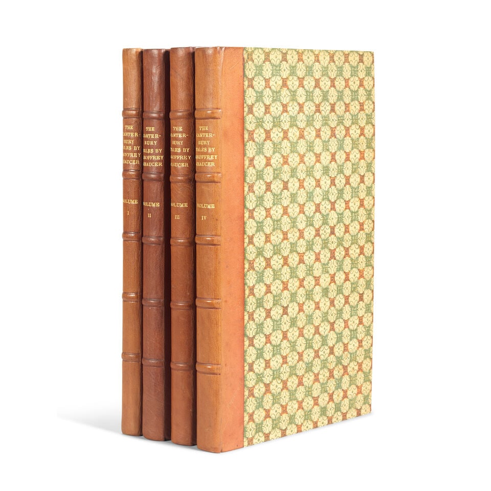 GOLDEN COCKEREL PRESS - ERIC GILL CHAUCER (GEOFFREY) The Canterbury Tales, 4 vol., NUMBER 267 OF... - 3