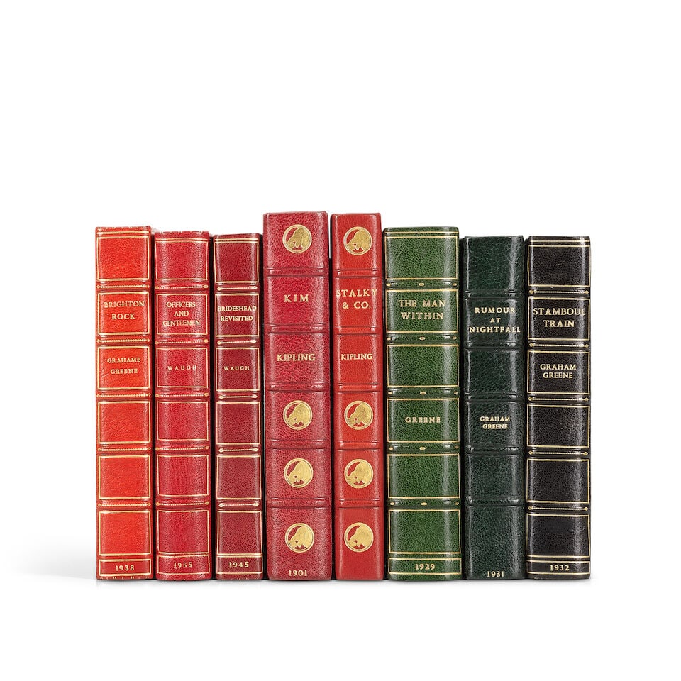 GREENE (GRAHAM) [Works], 14 vol.; Waugh, 3 vol.; Kipling, 2 vol. (19) - 2