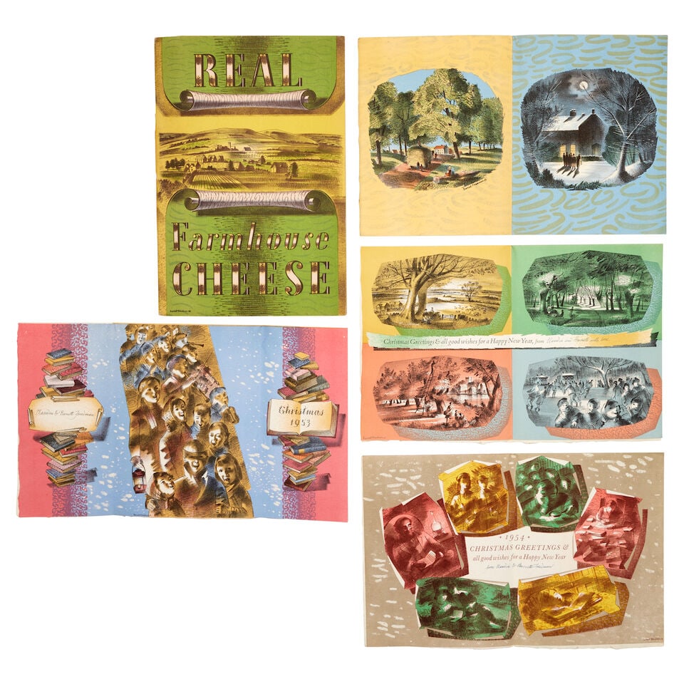 FREEDMAN (BARNETT) Real Farmhouse Cheese, PRESENTATION COPY INSCRIBED, 1949; 10 Christmas cards ... (1 of 1)