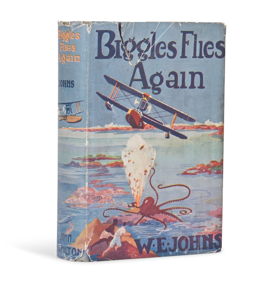 JOHNS (CAPT. W.E.) Biggles Flies Again, FIRST EDITION IN DUST-JACKET, John Hamilton Limited, [1934] (1 of 3)