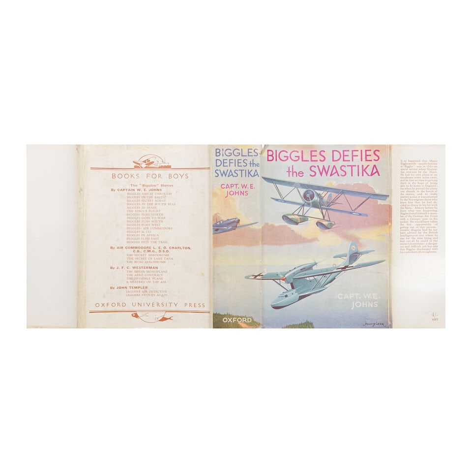 JOHNS (CAPT. W.E.) Biggles Defies the Swastika, FIRST EDITION IN DUST-JACKET, John Hamilton Limi... - 3
