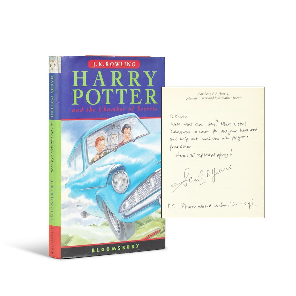 ROWLING (J.K.) Harry Potter and the Chamber of Secrets, fortieth impression paperback, INSCRIBED... (1 of 2)