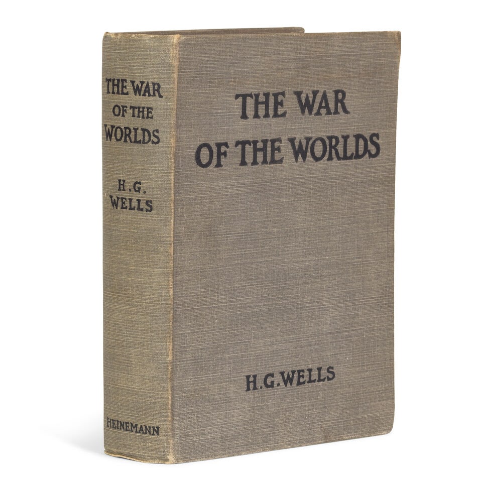 WELLS (H.G.) The War of the Worlds, FIRST EDITION, FIRST ISSUE, PRESENTATION COPY (blind-stamped... (1 of 2)