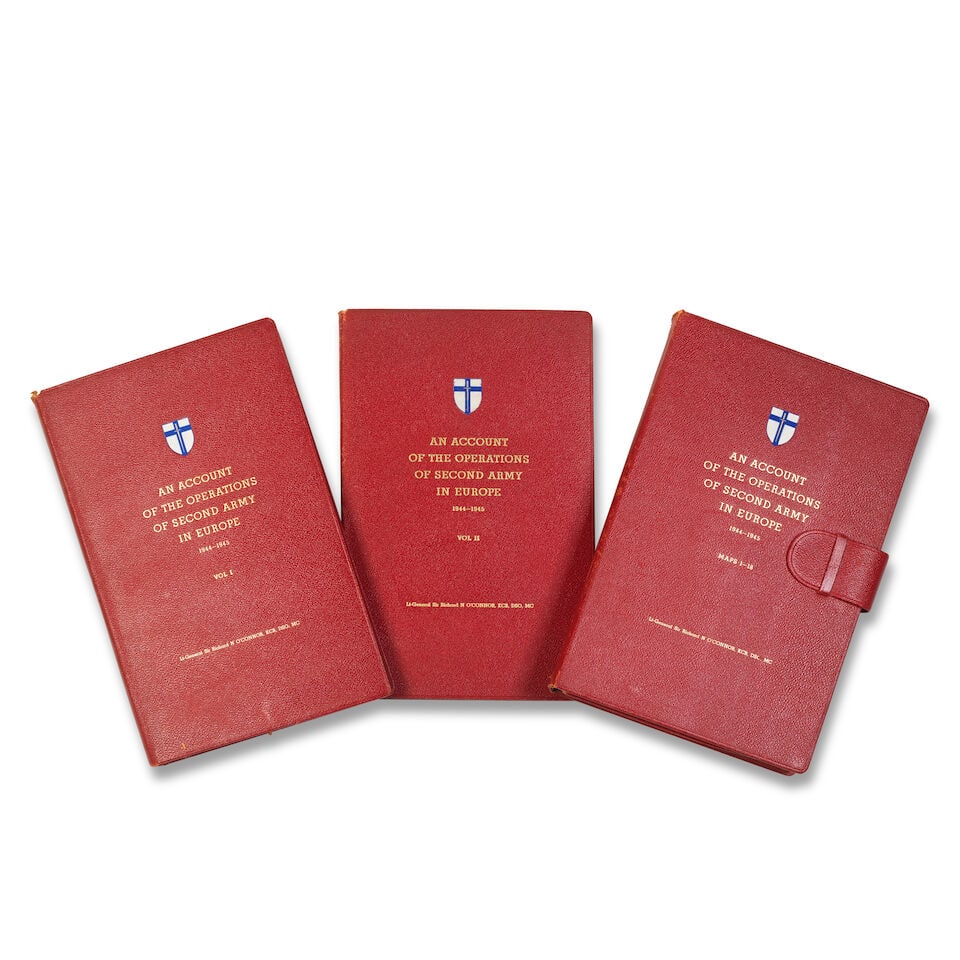 WORLD WAR II - SECOND ARMY An Account of the Operations of Second Army in Europe 1944-1945... Co...: WORLD WAR II - SECOND ARMY An Account of the Operations of Second Army in Europe 1944-1945... Compiled by Headquarters Second Army, 3 vol. (including map case), FIRST EDITION, NUMBER 10 OF