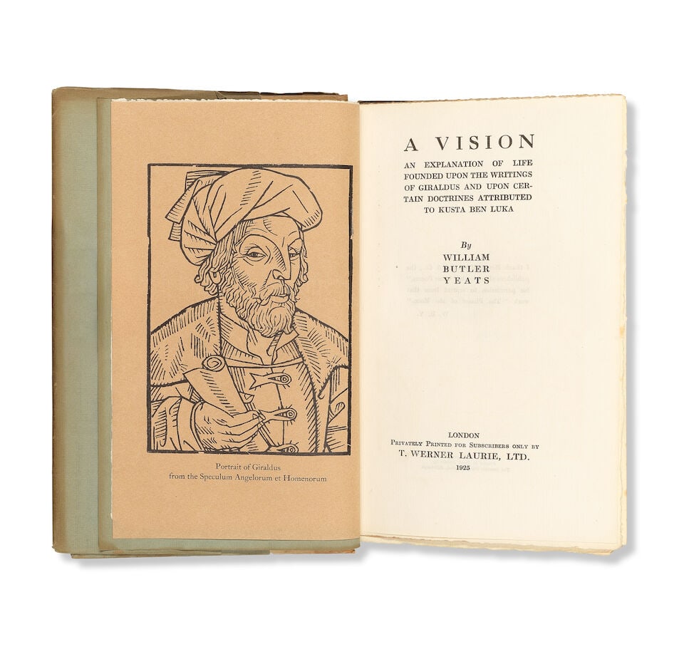 YEATS (WILLIAM BUTLER) A Vision, limited to 600 copies signed, 1925 (1 of 3)
