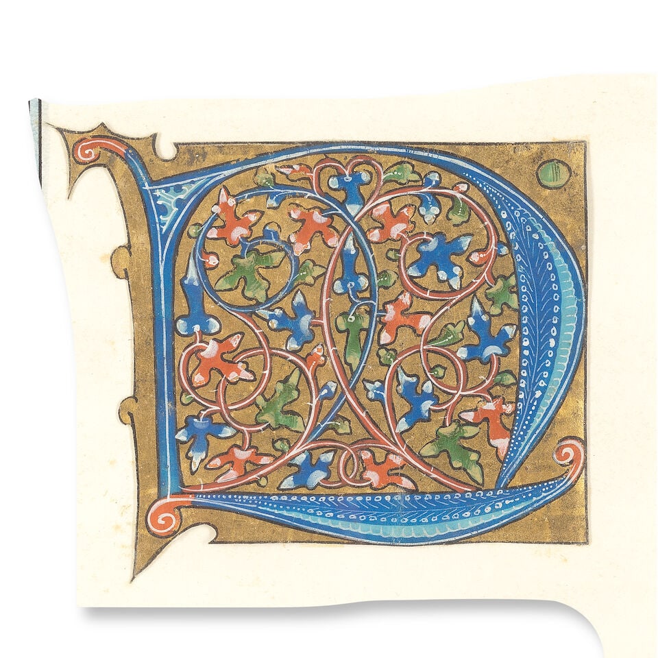 ILLUMINATED MANUSCRIPT A collection of seven large illuminated initials (Q, B, E, N, E, D, D) cu... - 5