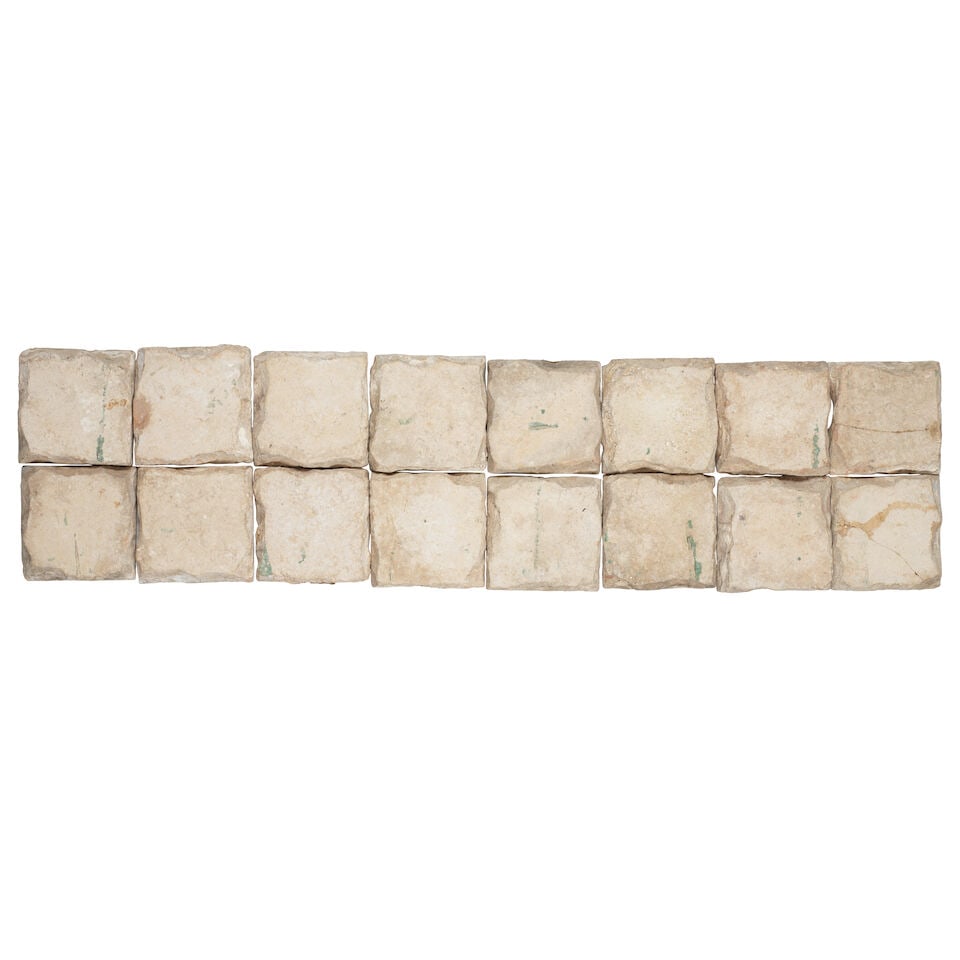 A large zilig calligraphic pottery tile panel North Africa, 14th Century or later - 2