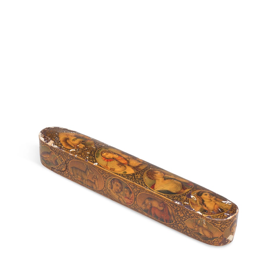 A Qajar lacquer penbox (qalamdan) Persia, late 19th/ early 20th Century - 4