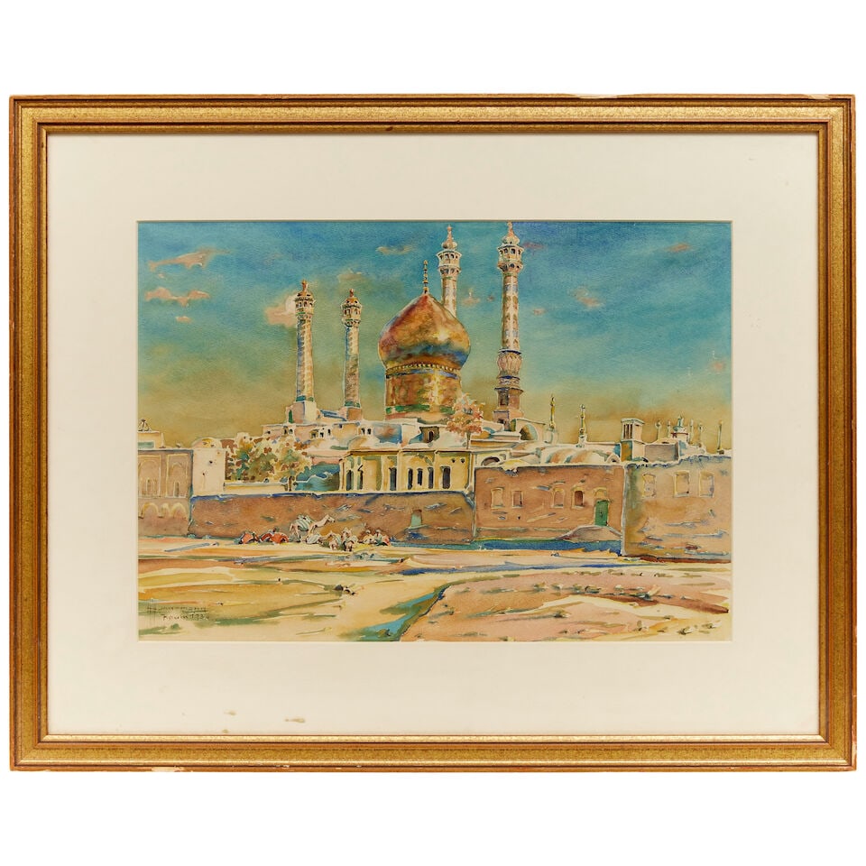 The Shrine of Fatimah Masumeh, Qum by Albert Hunnemann (German, 20th Century), dated 1934 - 3