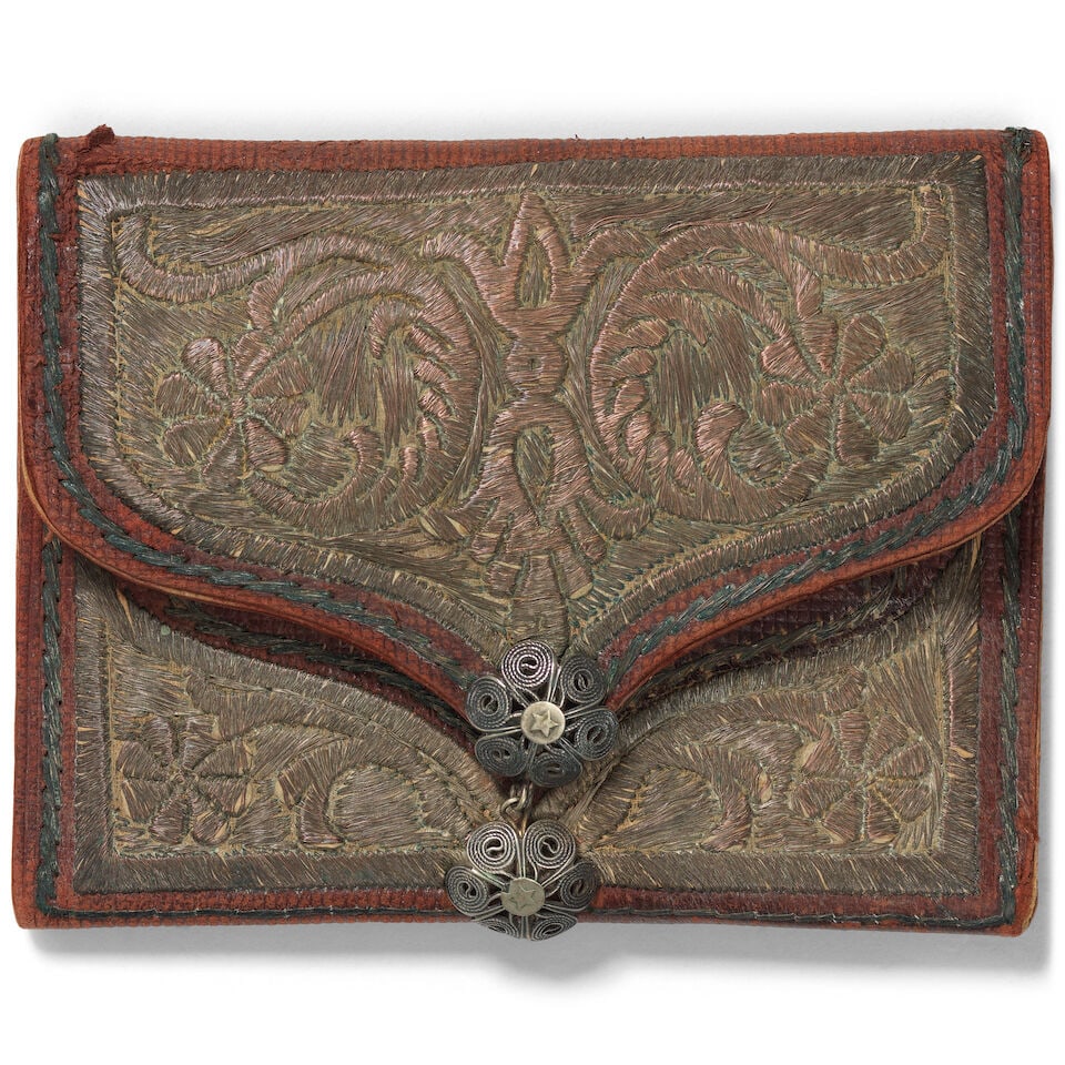 Two Ottoman metal-thread embroidered leather wallets Turkey, 19th and 20th Century(2) - 4