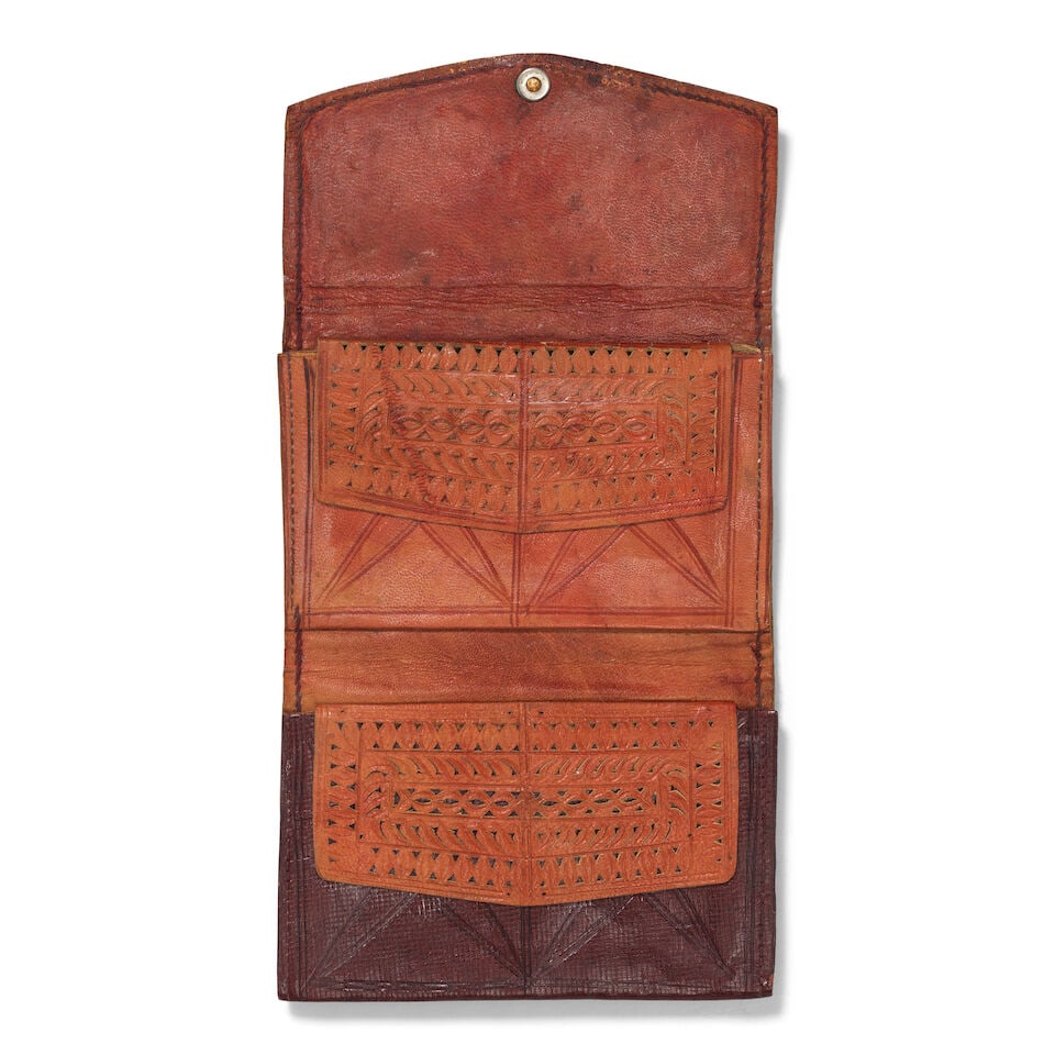 Two Ottoman metal-thread embroidered leather wallets Turkey, 19th and 20th Century(2) - 5