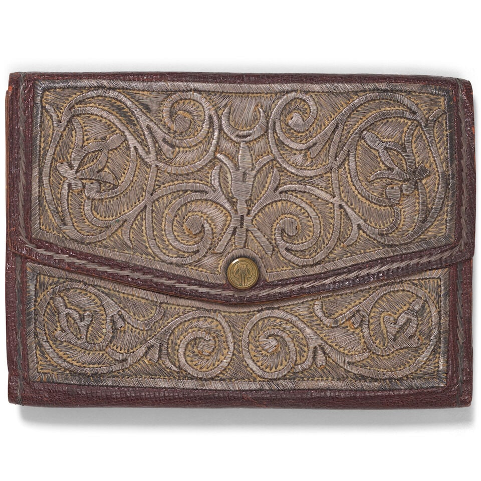 Two Ottoman metal-thread embroidered leather wallets Turkey, 19th and 20th Century(2) - 7