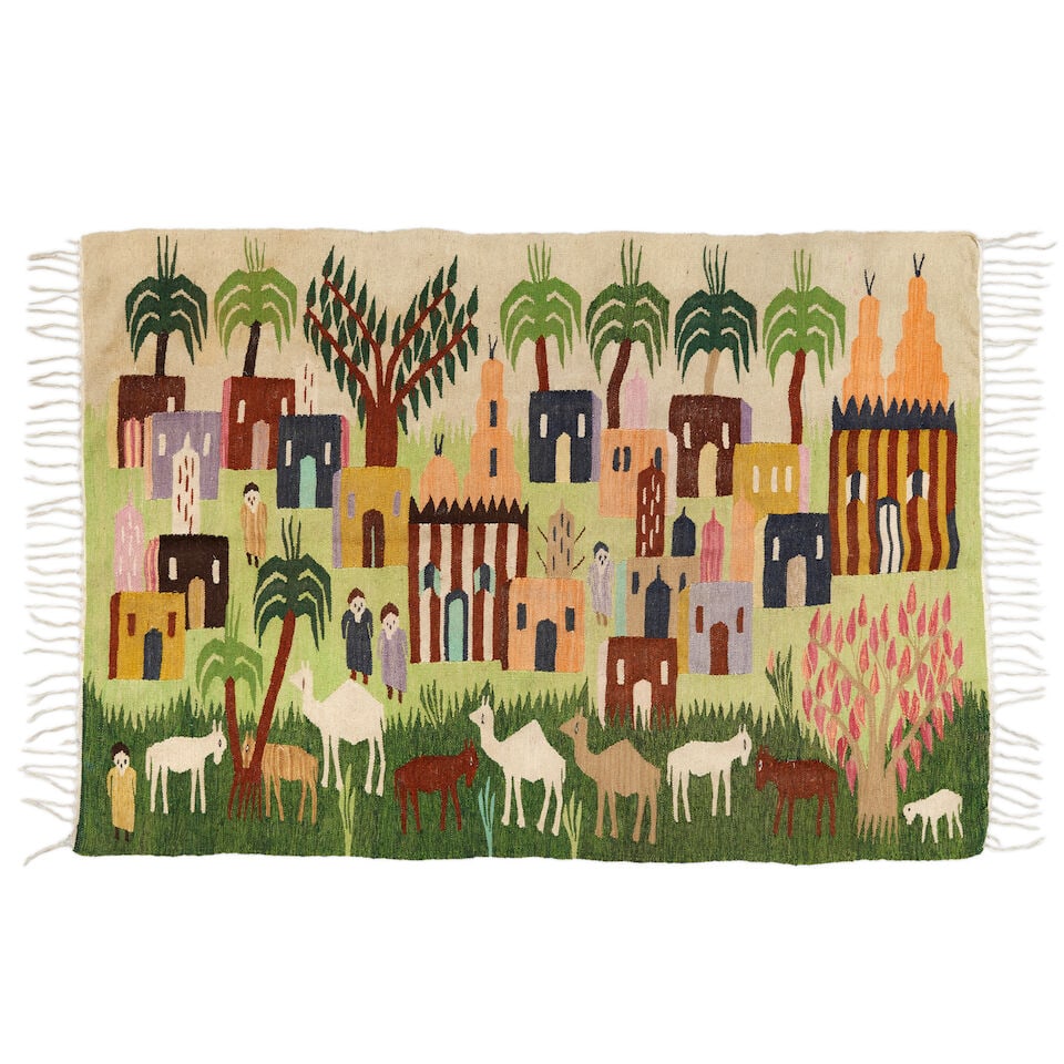 A Harrania tapestry rug in the style of the Ramses Wissa Wassef Egypt, circa 1950 - 2