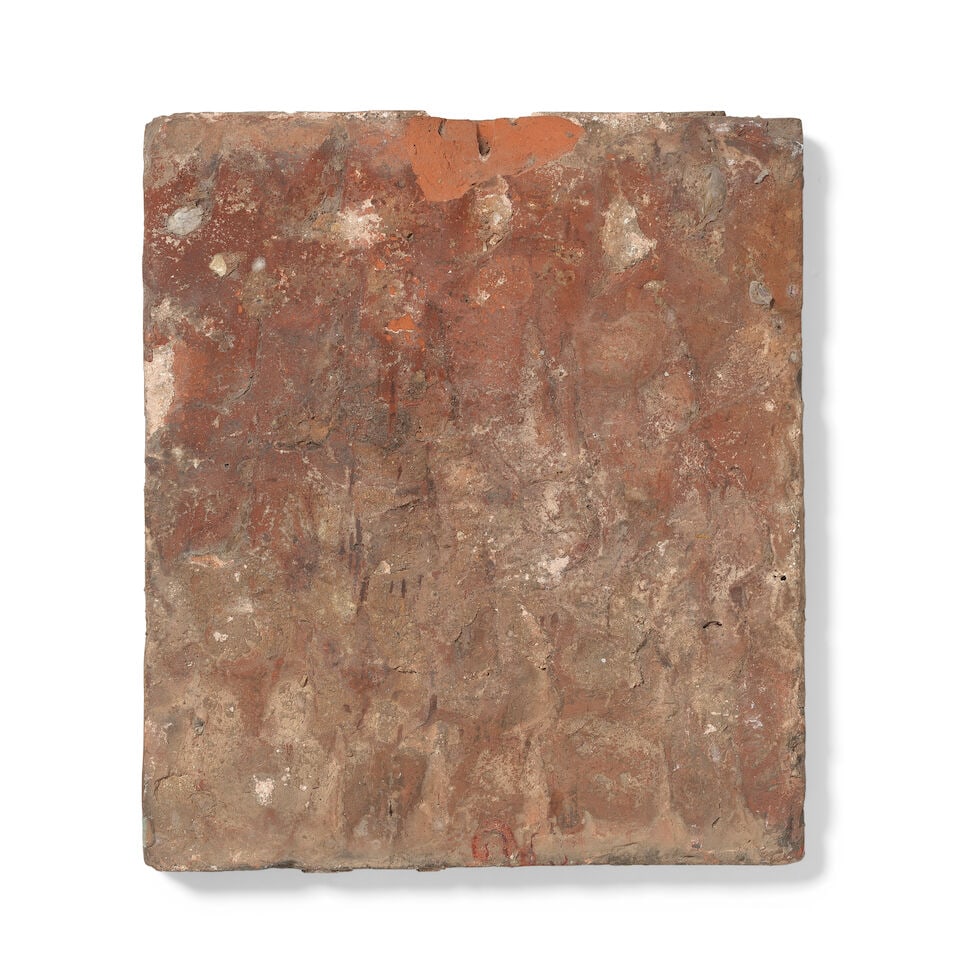 A Multan underglaze-painted moulded pottery tile North India, 19th Century - 3