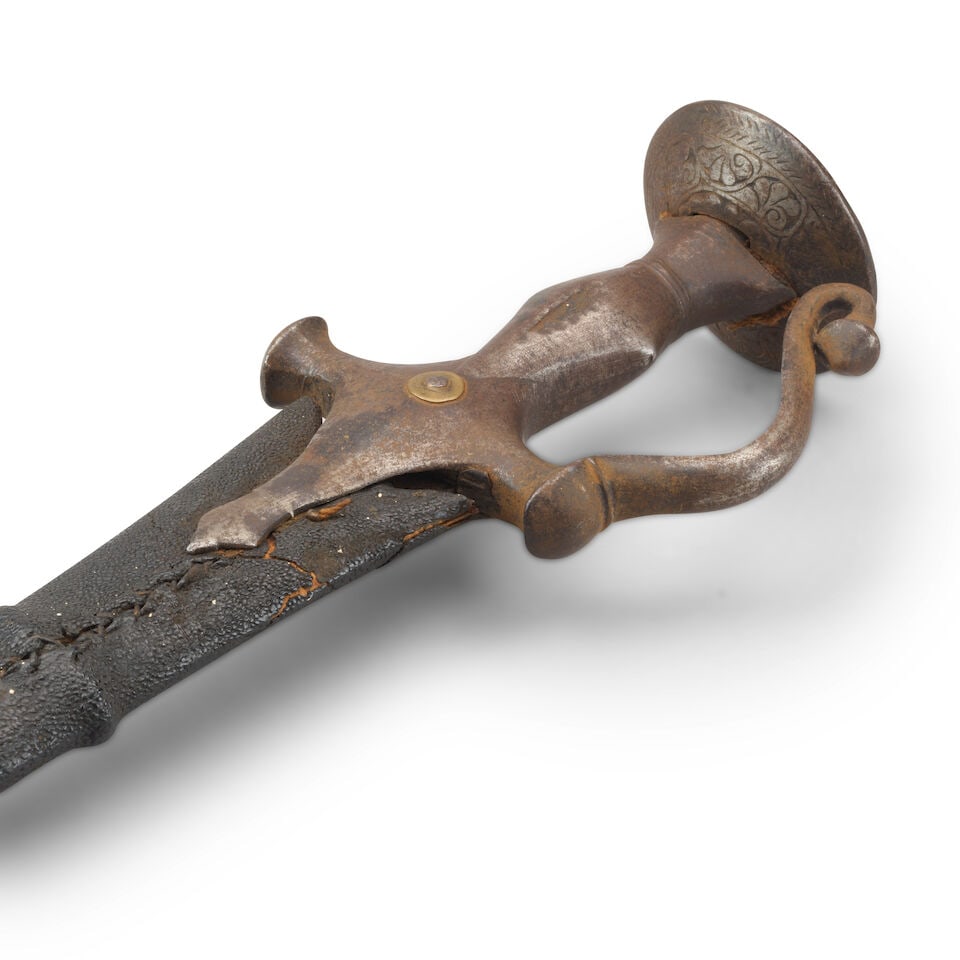 Two silver koftgari steel swords (tulwars) North India, 18th/ 19th Century(3) - 3