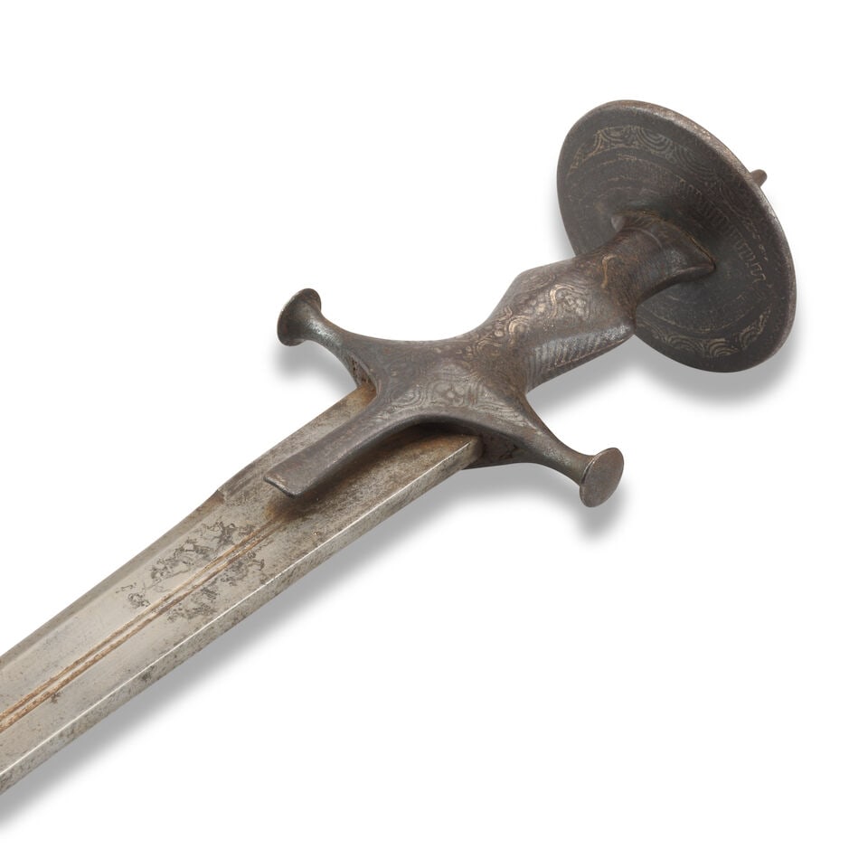 Two silver koftgari steel swords (tulwars) North India, 18th/ 19th Century(3) - 5