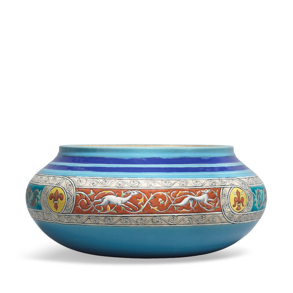 A Mamluk style pottery bowl by Eugène Collinot France, 19th Century - 3