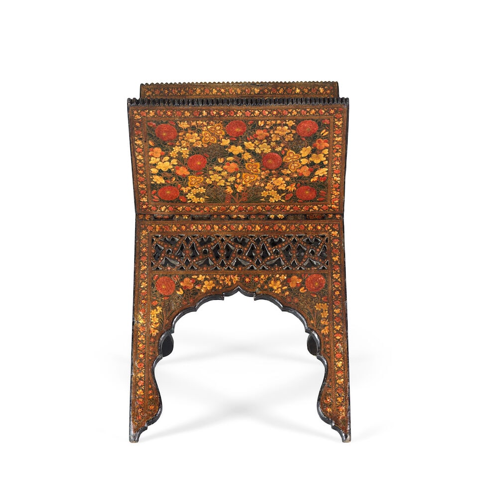 A Kashmir lacquered wood Qur'an stand India, 19th Century - 2