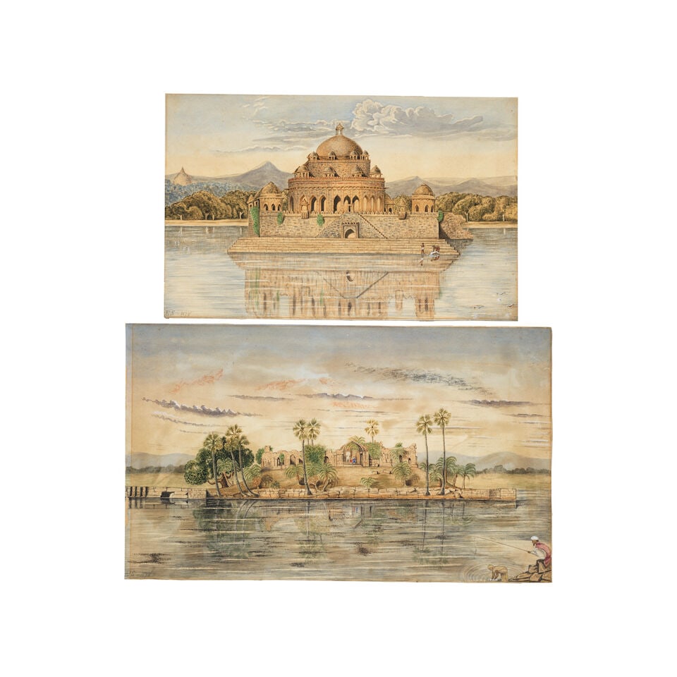 Two views of Sasaram, Bihar, depicting the mausoleum of Sher Shah Suri and the tomb of his son a... (1 of 1)