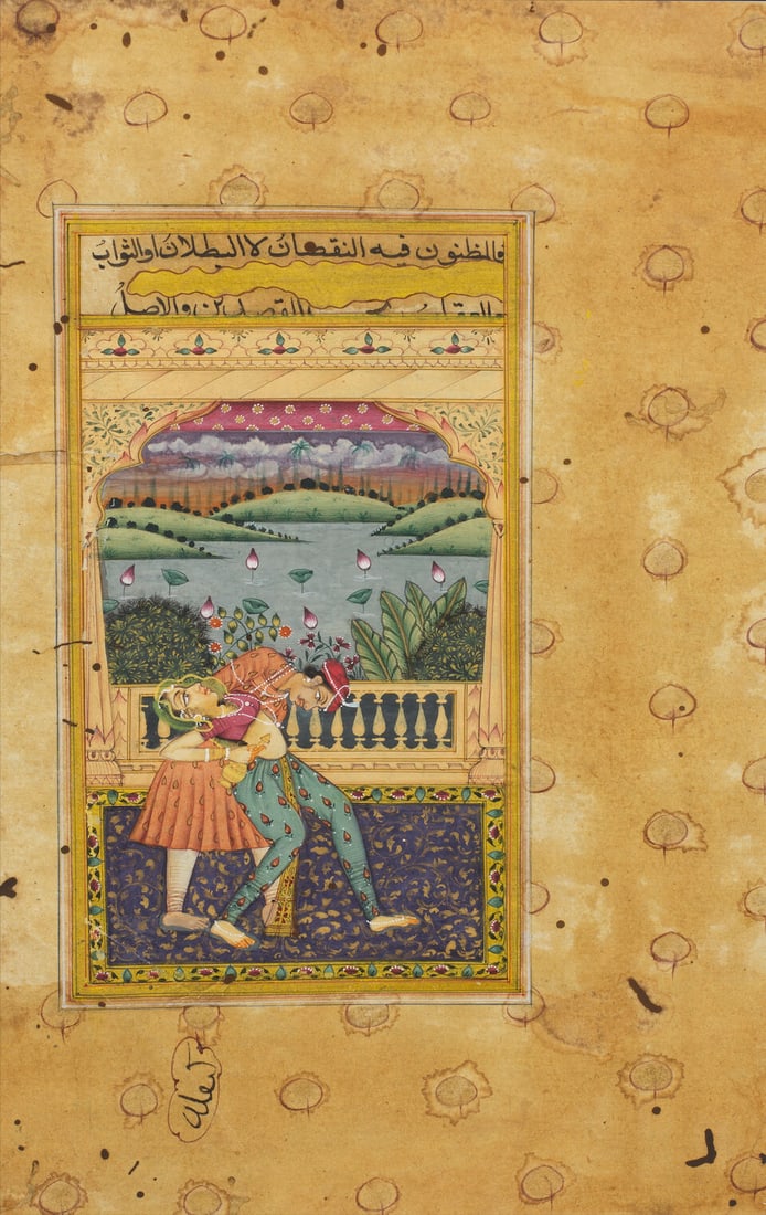 Seven modern paintings in Mughal style, depicting Akbar II in durbar, hunting scenes, and aristo... - 8