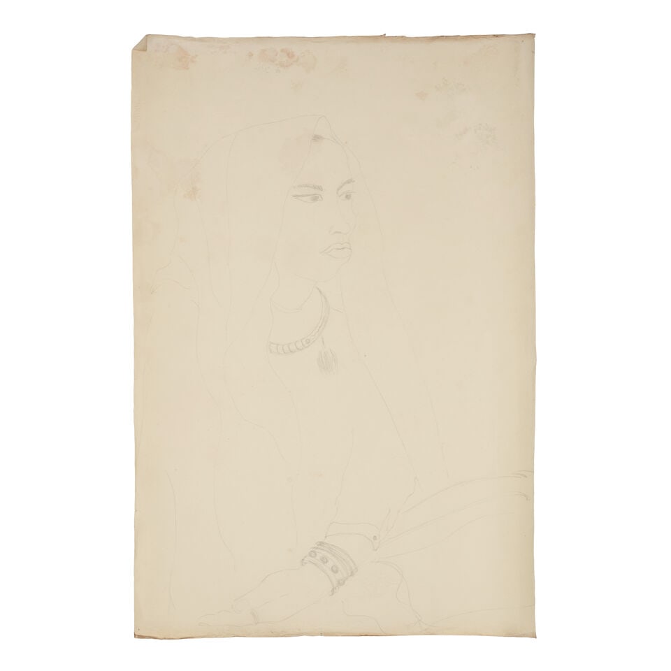 A large group of sixty-three works on paper, depicting Indian and some European sitters, by Dori... - 3