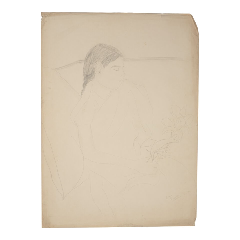 A large group of sixty-three works on paper, depicting Indian and some European sitters, by Dori... - 7